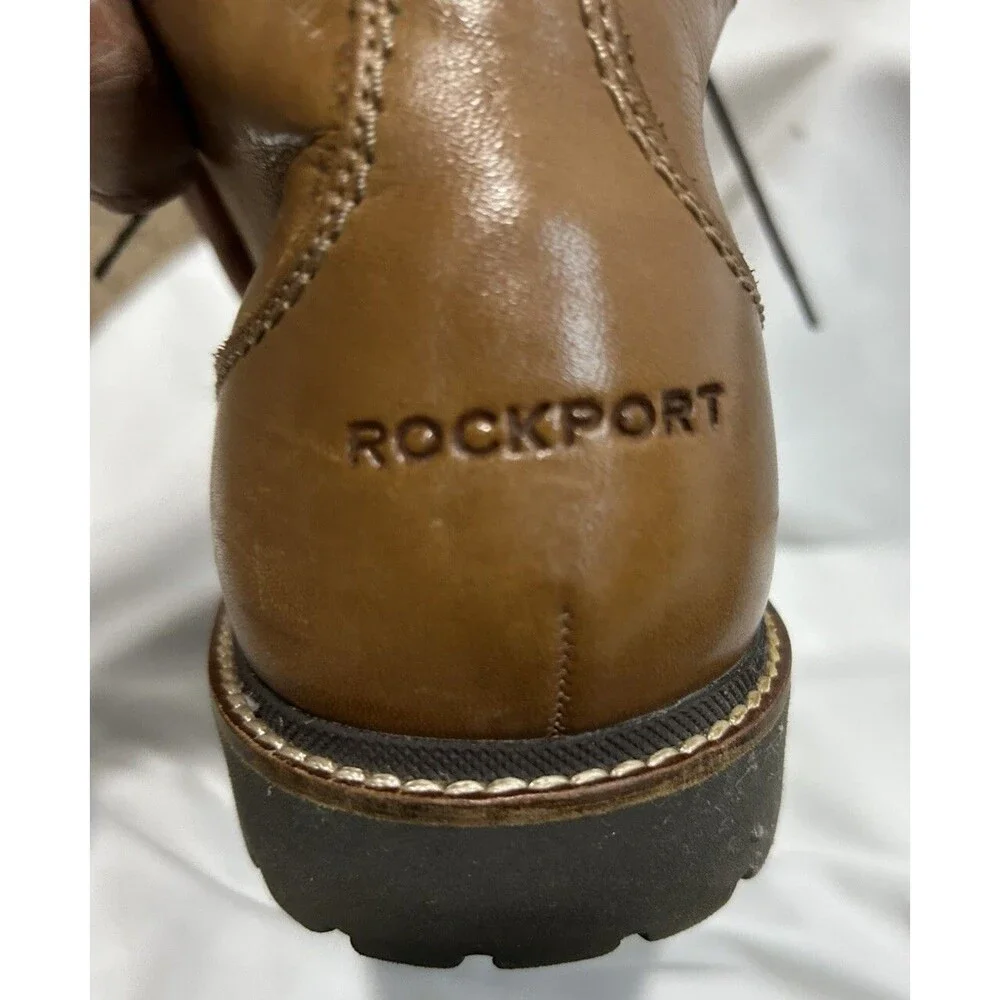 RockPort Leather Shoes Mens 11.5‎ W Brown TruTech Lightweight Shock Absorbing